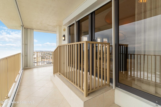 balcony with a baseboard radiator