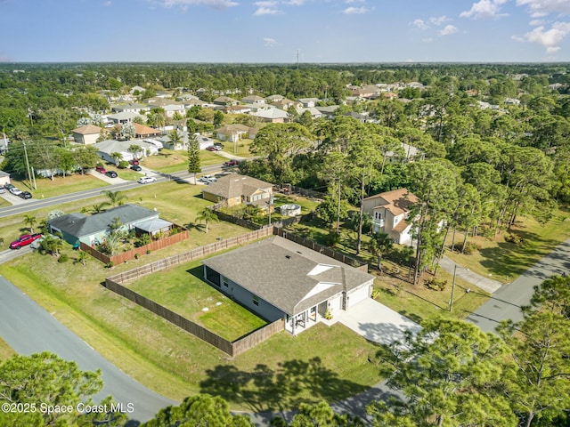 bird's eye view featuring a residential view