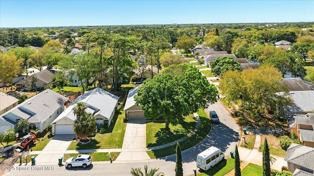 drone / aerial view with a residential view