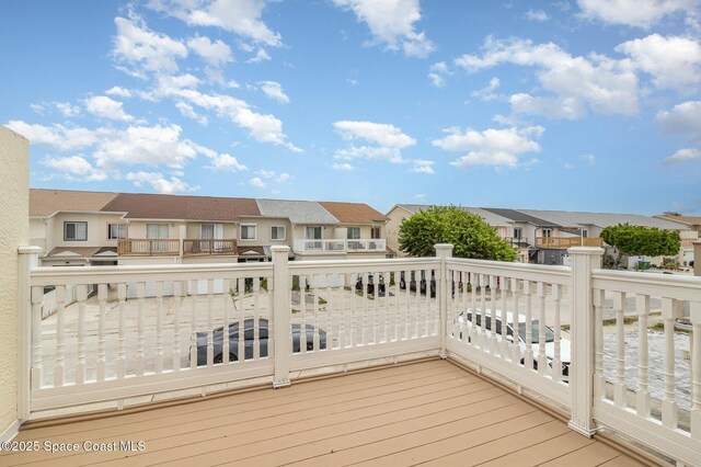 211 Cherie Down Ln, Cape Canaveral, FL 32920 - deck featuring a residential view