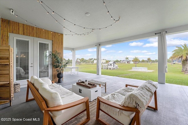 view of patio featuring outdoor lounge area