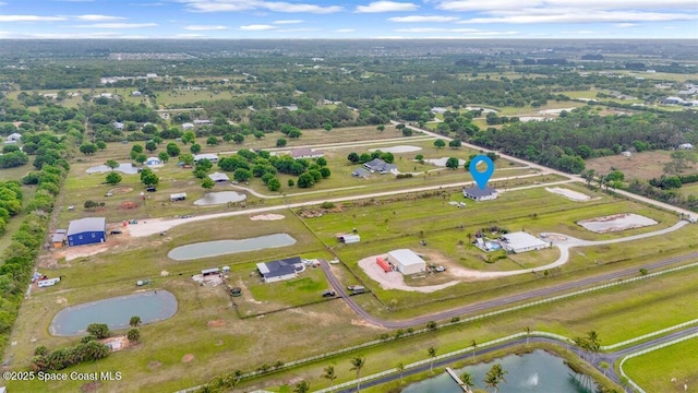 drone / aerial view featuring a rural view