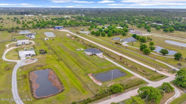 aerial view featuring a rural view