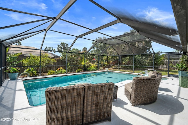 pool featuring a patio area