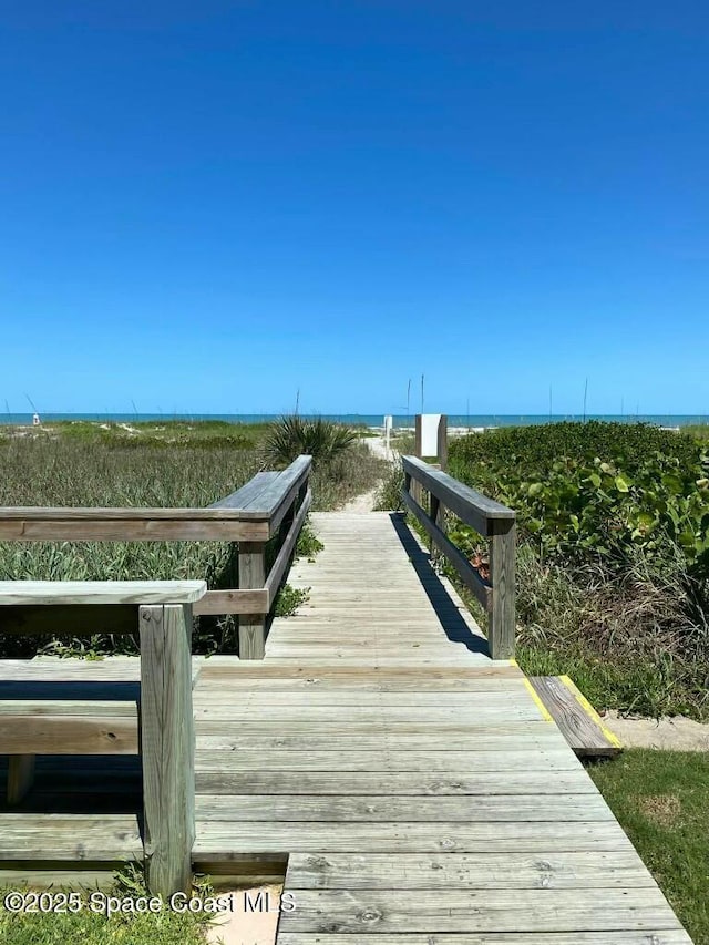 view of dock