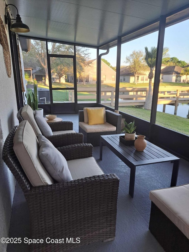 sunroom / solarium with plenty of natural light