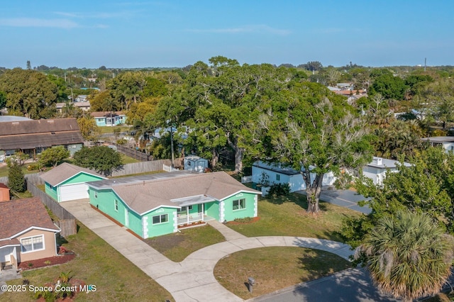 birds eye view of property