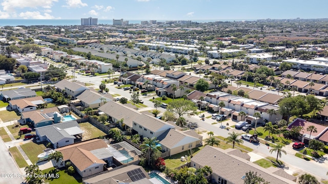 aerial view with a residential view