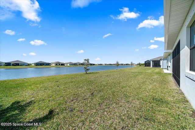 property view of water with a residential view