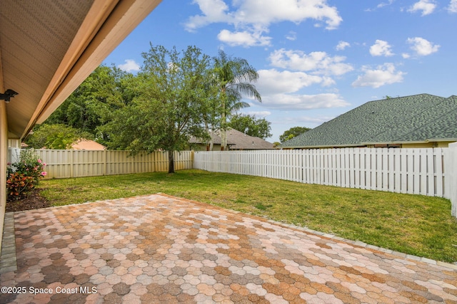 view of patio / terrace with a fenced backyard