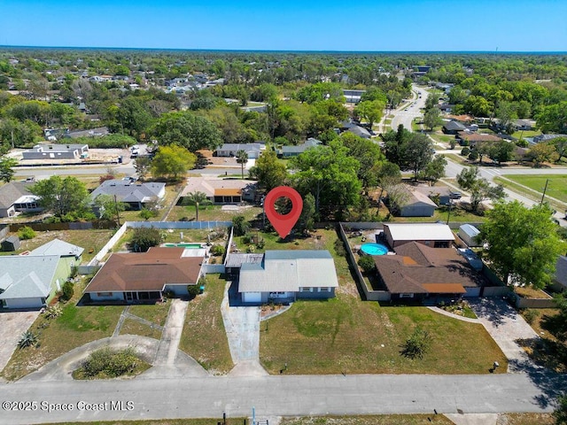 bird's eye view featuring a residential view