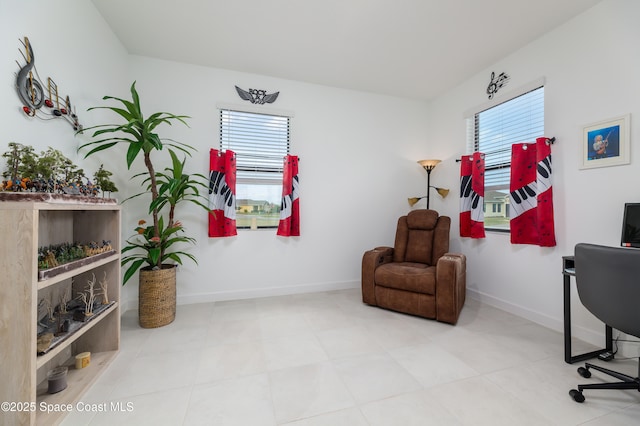 home office featuring baseboards