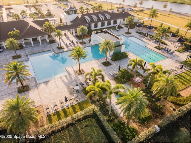 birds eye view of property