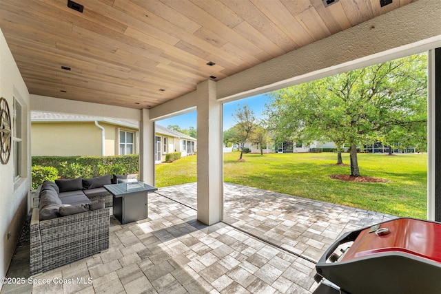 366 Gardendale Cir SE, Palm Bay, FL 32909 - view of patio with an outdoor living space and area for grilling