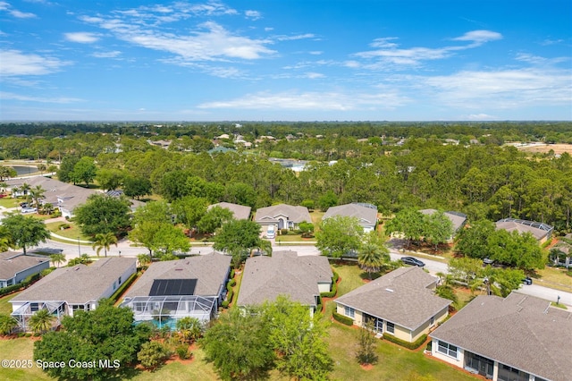366 Gardendale Cir SE, Palm Bay, FL 32909 - birds eye view of property featuring a view of trees and a residential view