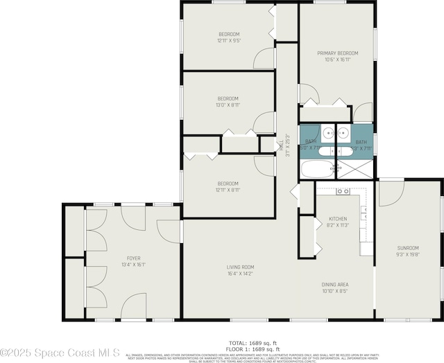 2880 Fountainhead Blvd, Melbourne, FL 32935 - home floor plan
