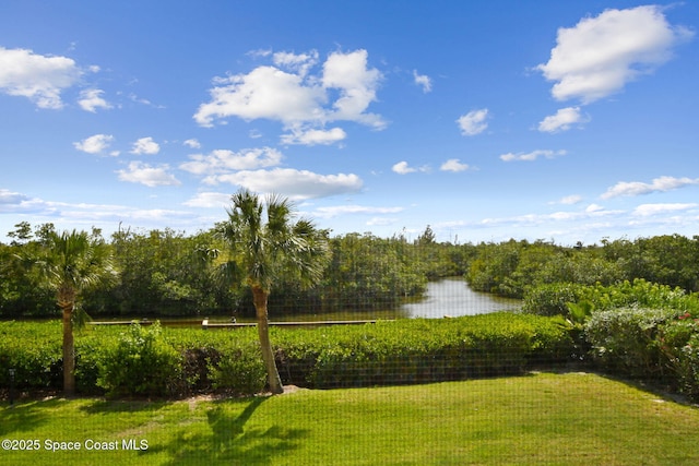 540 S Brevard Ave Unit 427, Cocoa Beach, FL 32931 - view of green lawn with a water view