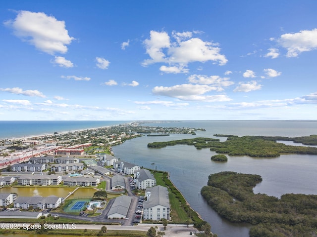 540 S Brevard Ave Unit 427, Cocoa Beach, FL 32931 - aerial view of property and surrounding area with a large body of water