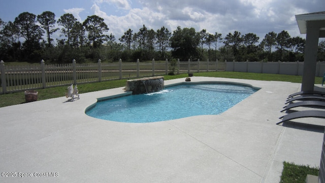 112 Broyles Dr SE, Palm Bay, FL 32909 - view of pool featuring a fenced backyard, a fenced in pool, a patio, and a lawn