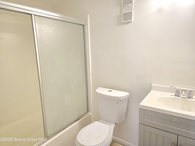 120 San Juan Cir, Melbourne, FL 32935 - bathroom featuring vanity, toilet, and visible vents