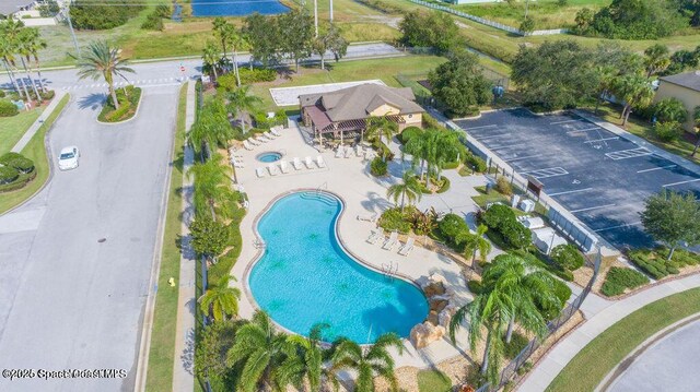 785 Luminary Cir Unit 103, Melbourne, FL 32901 - bird's eye view of a pool area
