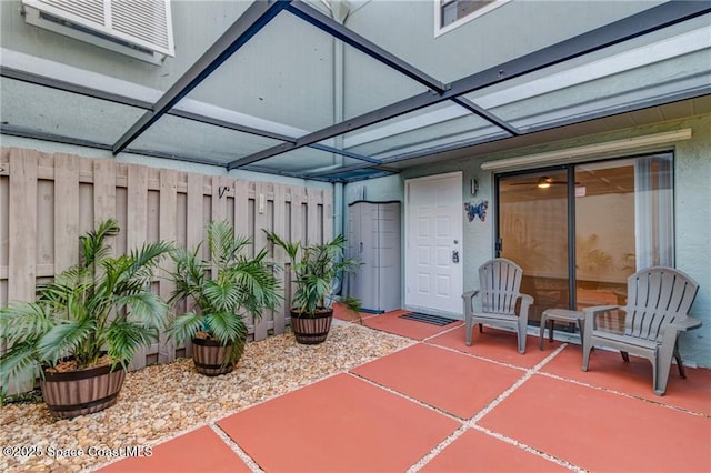 view of patio with fence