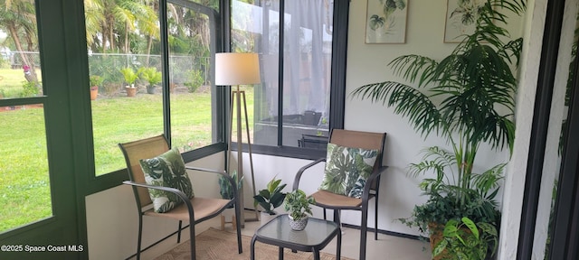 sunroom / solarium with a healthy amount of sunlight