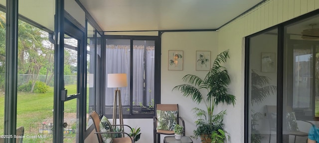 view of sunroom / solarium