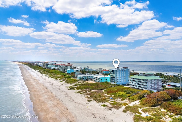 2485 S Atlantic Ave Unit 101, Cocoa Beach, FL 32931 - aerial view of waterfront with a beach