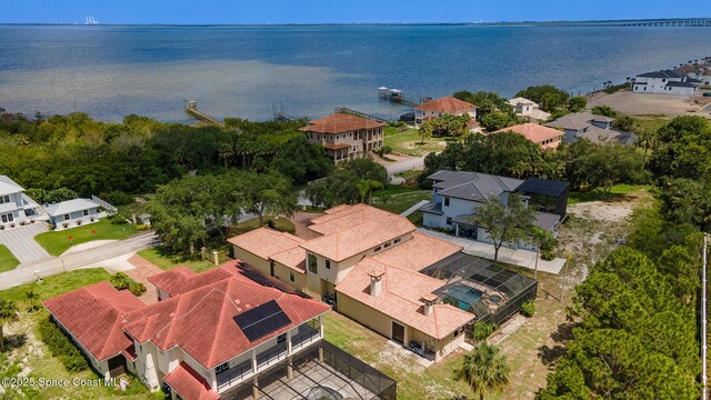 5454 Riveredge Dr, Titusville, FL 32780 - aerial view of residential area with a nearby body of water