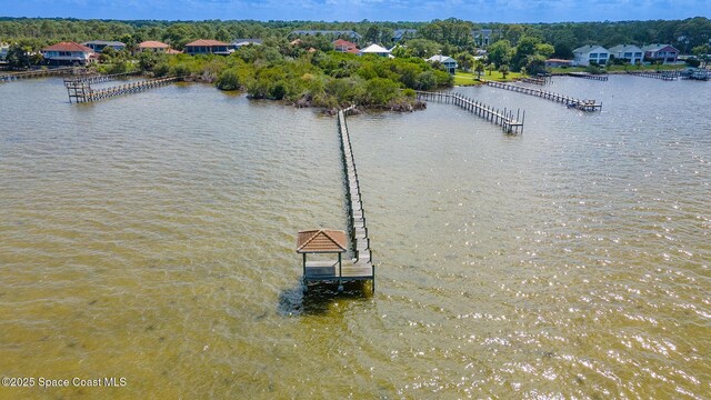 5454 Riveredge Dr, Titusville, FL 32780 - drone / aerial view of a large body of water and a tree filled landscape
