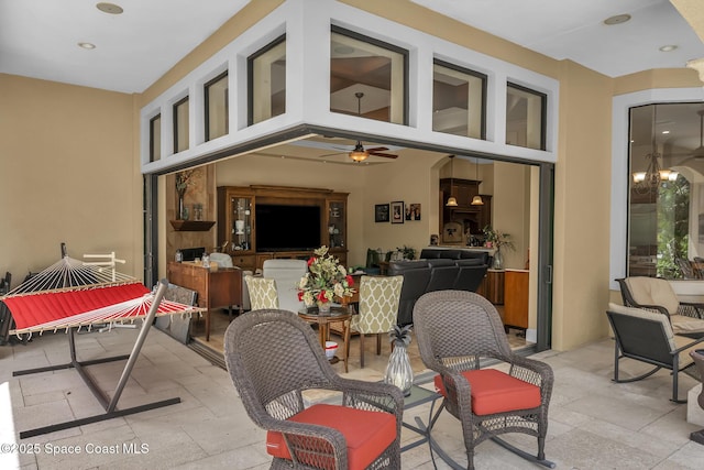 5454 Riveredge Dr, Titusville, FL 32780 - view of patio / terrace with ceiling fan