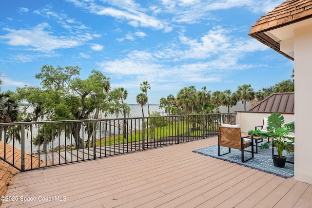 7021 S Tropical Trl, Merritt Island, FL 32952 - view of wooden deck