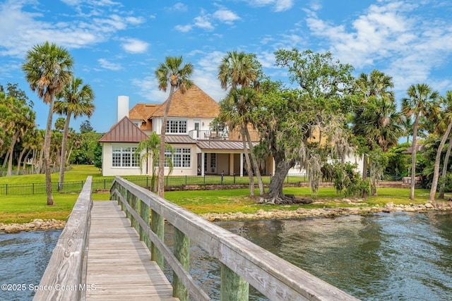 7021 S Tropical Trl, Merritt Island, FL 32952 - dock area with a water view