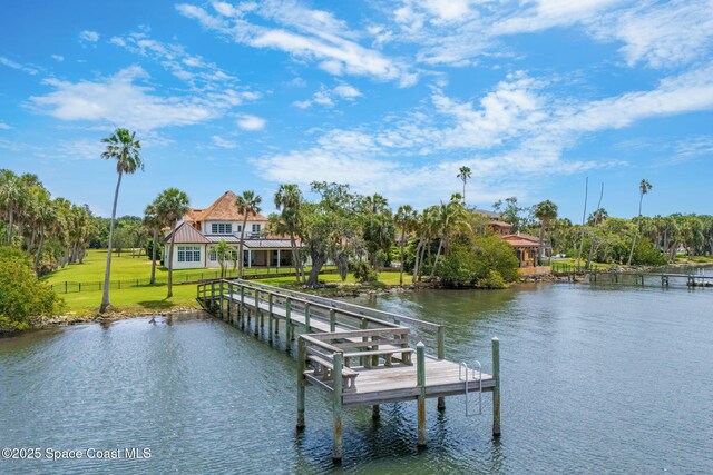 7021 S Tropical Trl, Merritt Island, FL 32952 - dock area with a water view