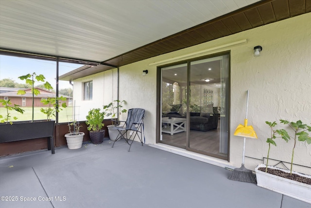 view of sunroom