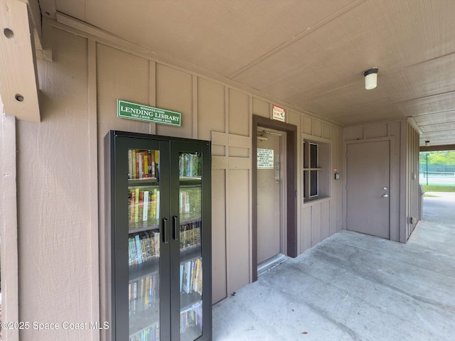 doorway to property with french doors
