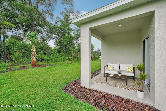 3150 Viridian Cir, Melbourne, FL 32904 - view of yard featuring an outdoor living space