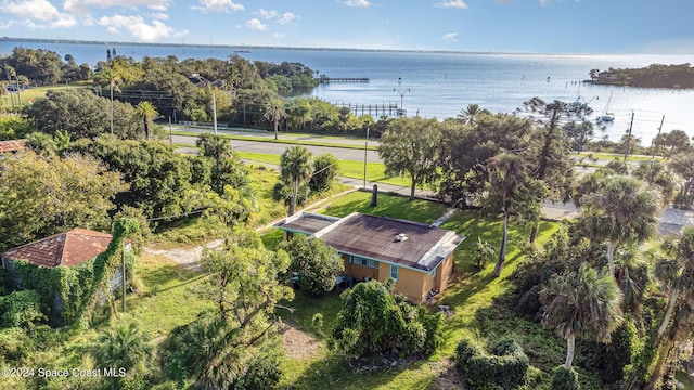1632 Water Dr NE, Palm Bay, FL 32905 - birds eye view of property with a water view