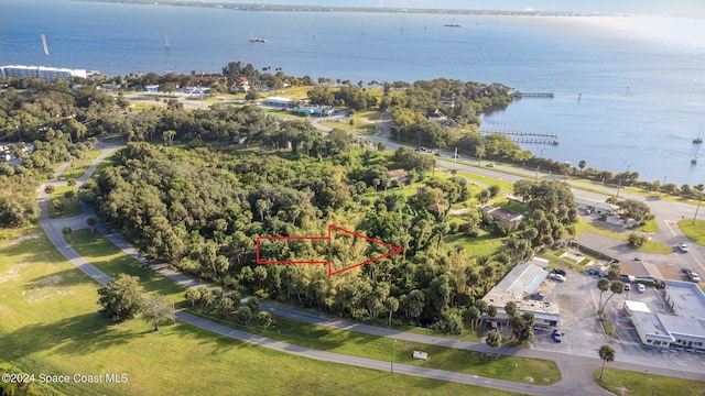 1632 Water Dr NE, Palm Bay, FL 32905 - drone / aerial view featuring a water view