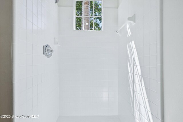full bath featuring a tile shower