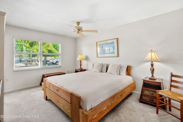 1445 Centaurus Ct, Merritt Island, FL 32953 - bedroom with light carpet, baseboards, and a ceiling fan