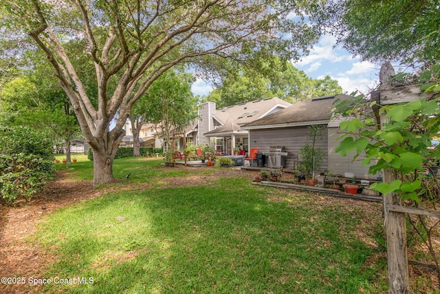 view of yard with a patio