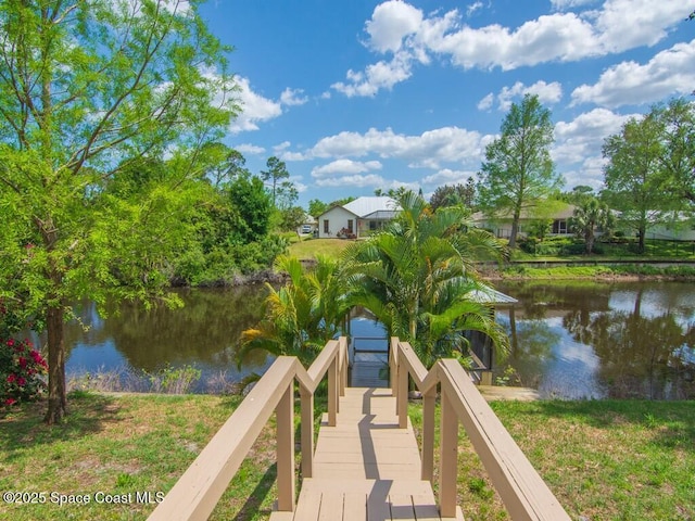 344 Concha Dr, Sebastian, FL 32958 - dock area featuring a water view