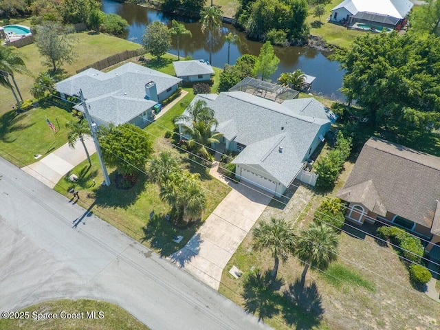 344 Concha Dr, Sebastian, FL 32958 - bird's eye view with a water view