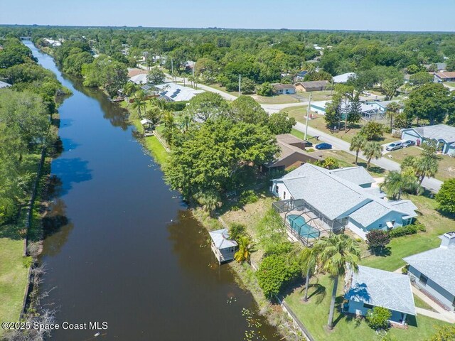 344 Concha Dr, Sebastian, FL 32958 - bird's eye view with a water view and a residential view