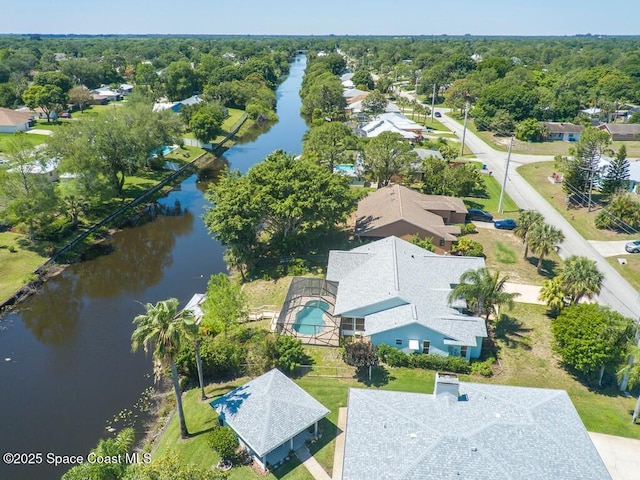344 Concha Dr, Sebastian, FL 32958 - aerial view with a residential view and a water view