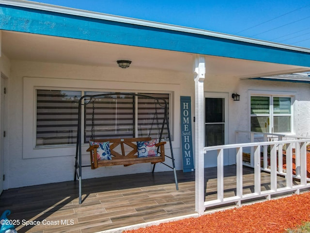 1760 Tee Dee Ln, Titusville, FL 32780 - entrance to property featuring stucco siding