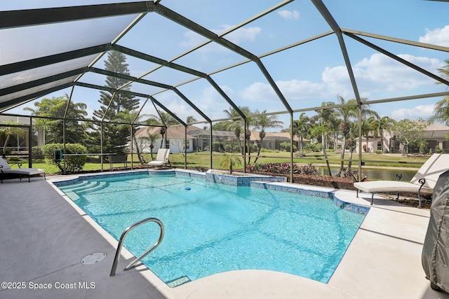 2702 Barrow Dr, Merritt Island, FL 32952 - pool featuring a lanai and a patio