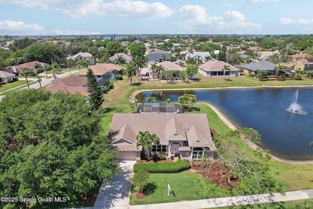 2702 Barrow Dr, Merritt Island, FL 32952 - bird's eye view with a residential view and a water view